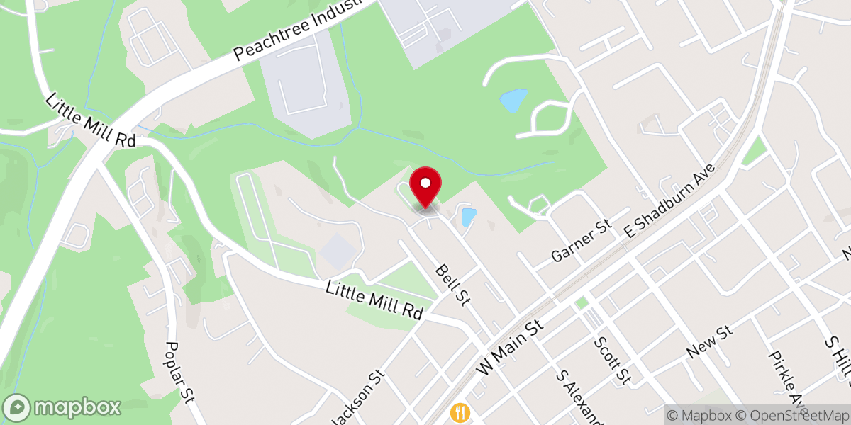 Map showing location of Buford Church Fellowship