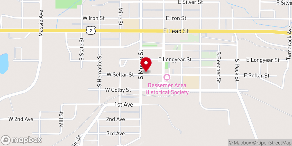 Map showing location of Sharon Lutheran Church