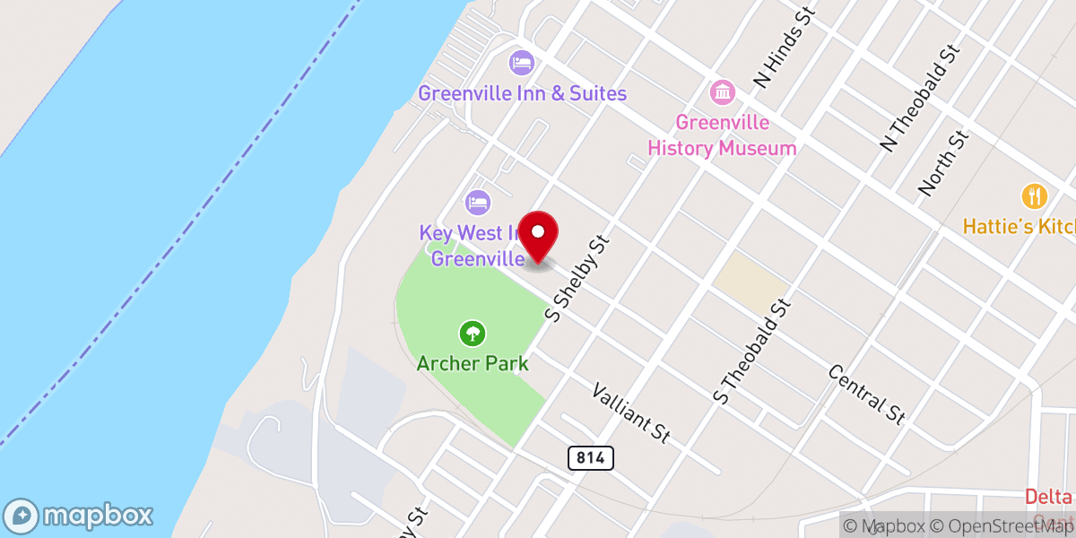 Map showing location of Saint Paul Missionary Baptist Church