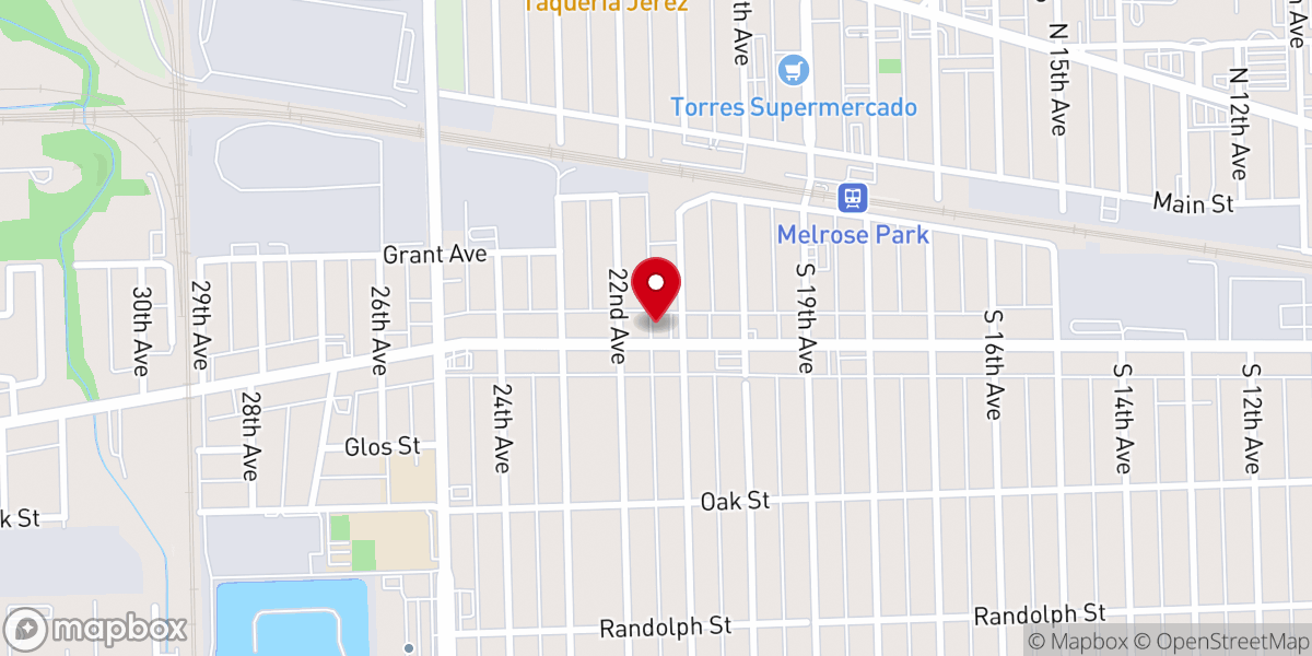 Map showing location of Zoe Tabernacle of Chicago