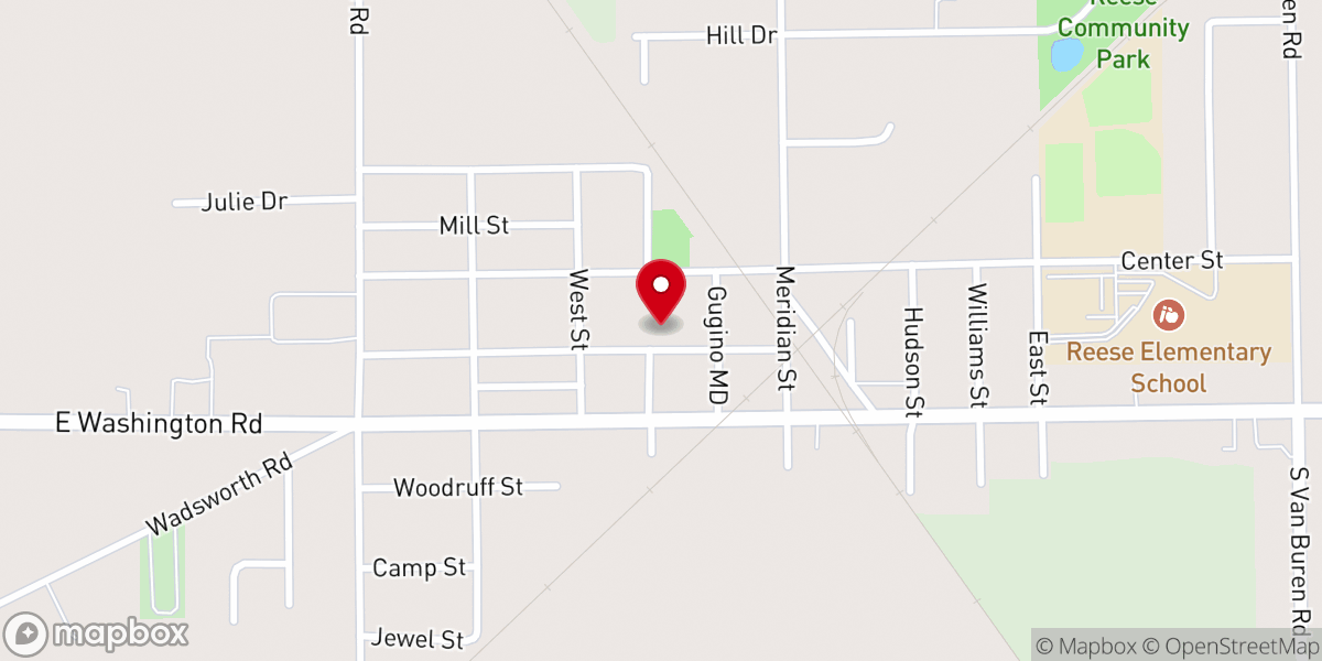 Map showing location of Trinity Lutheran Child Care Center