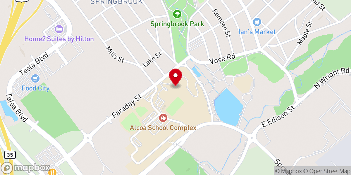 Map showing location of Encounter Church