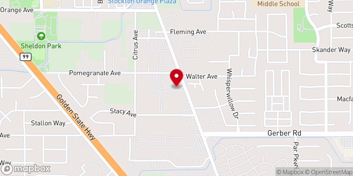 Map showing location of Southpointe Christian Center