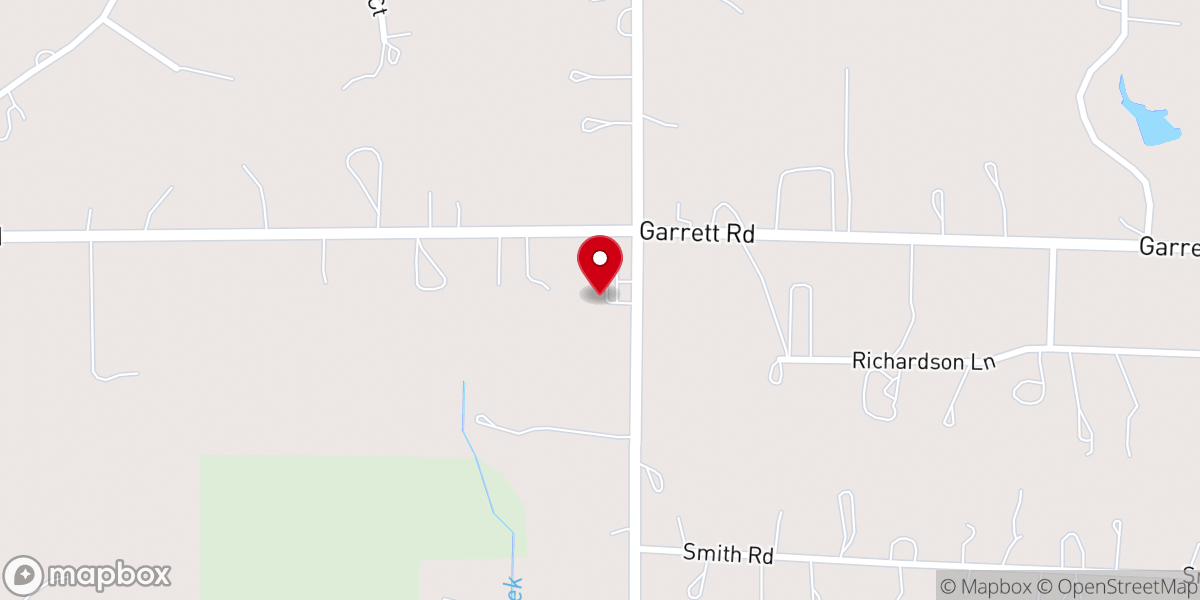Map showing location of Meridian Point Church