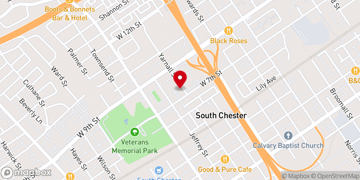 Map showing location of Murphy AME Church