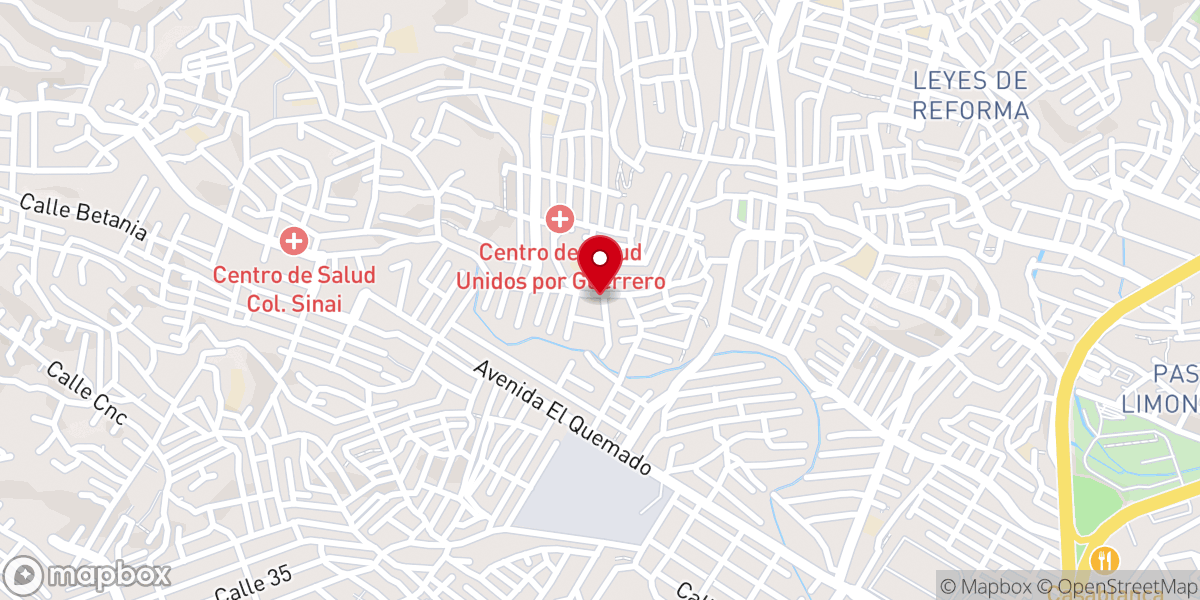 Map showing location of Templo Evangélico Betania Asambleas de Dios