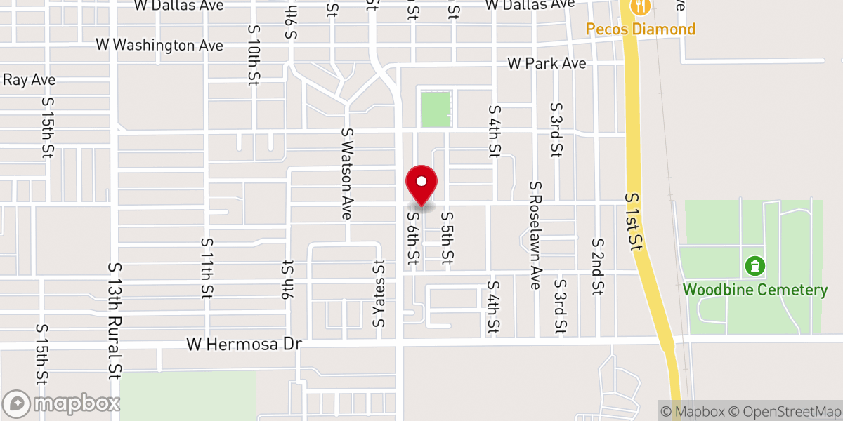 Map showing location of Hermosa Dr Church-Christ Outreach