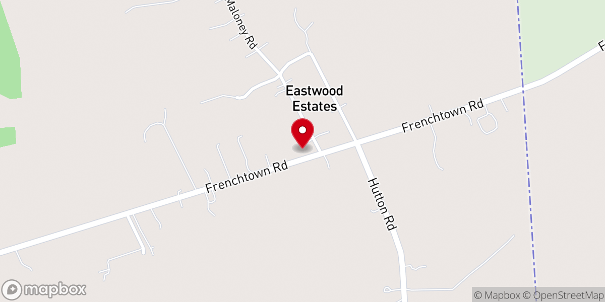 Map showing location of St. Peter's Anglican Church