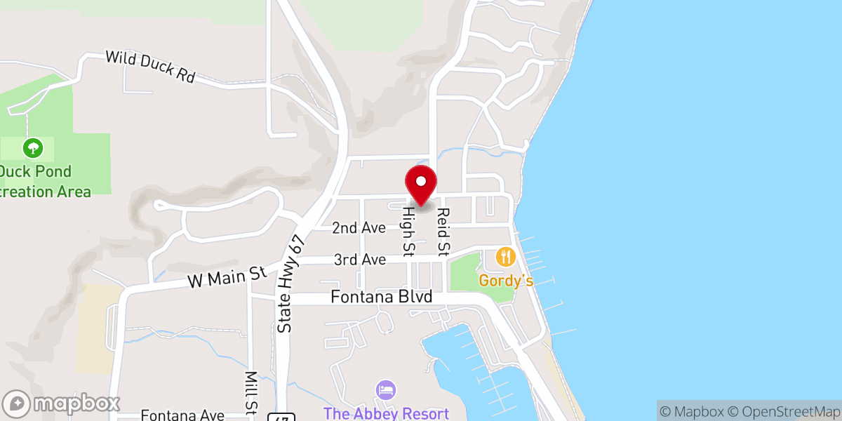 Map showing location of Community Church of Fontana