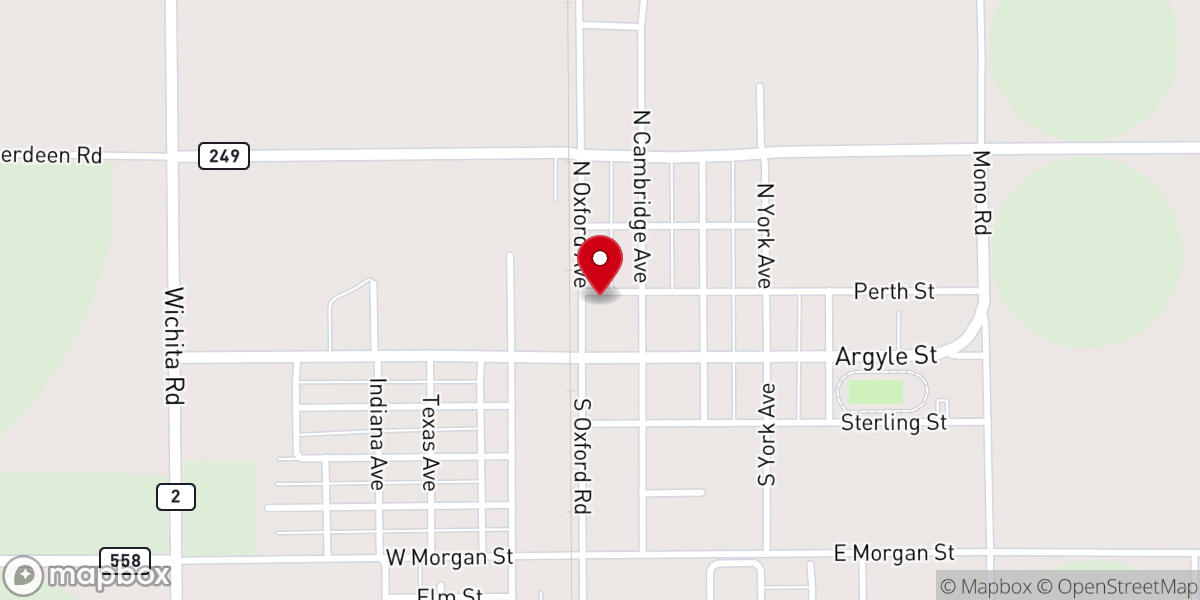 Map showing location of Spanish Church of Christ