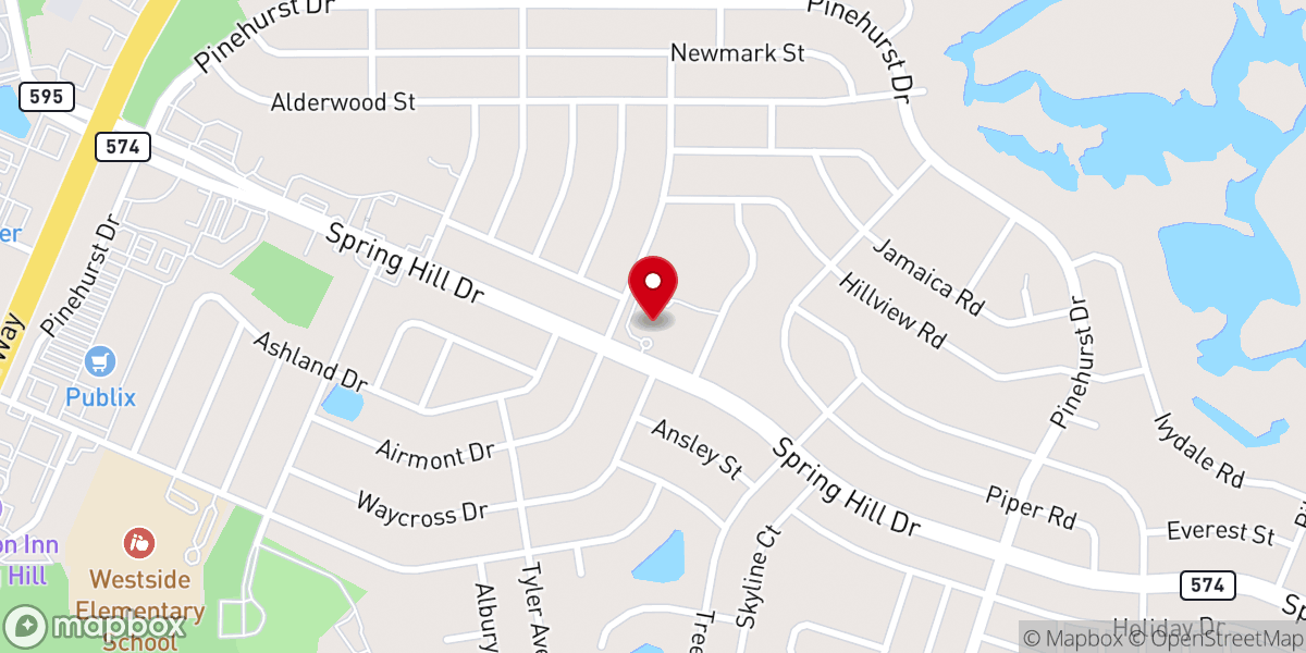 Map showing location of Holy Cross Lutheran Church