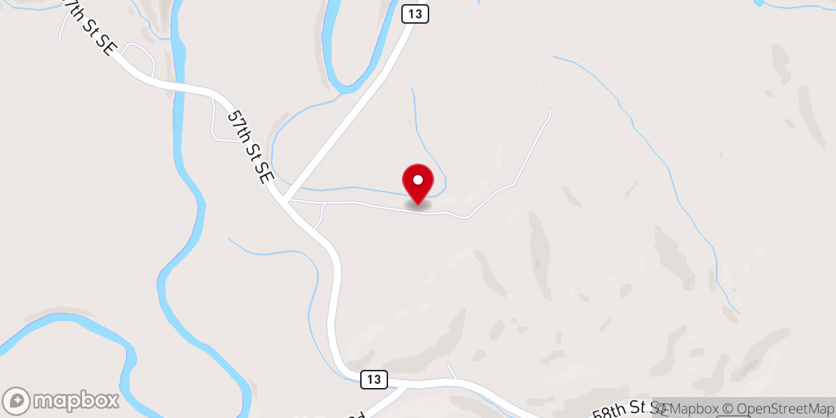 Map showing location of Preston Lutheran Church