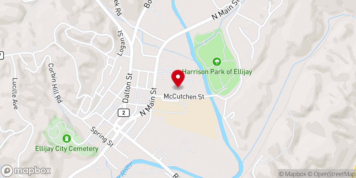 Map showing location of Ellijay First UMC
