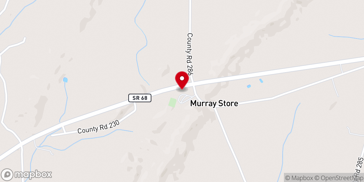 Map showing location of Mt. Pisgah Baptist Church