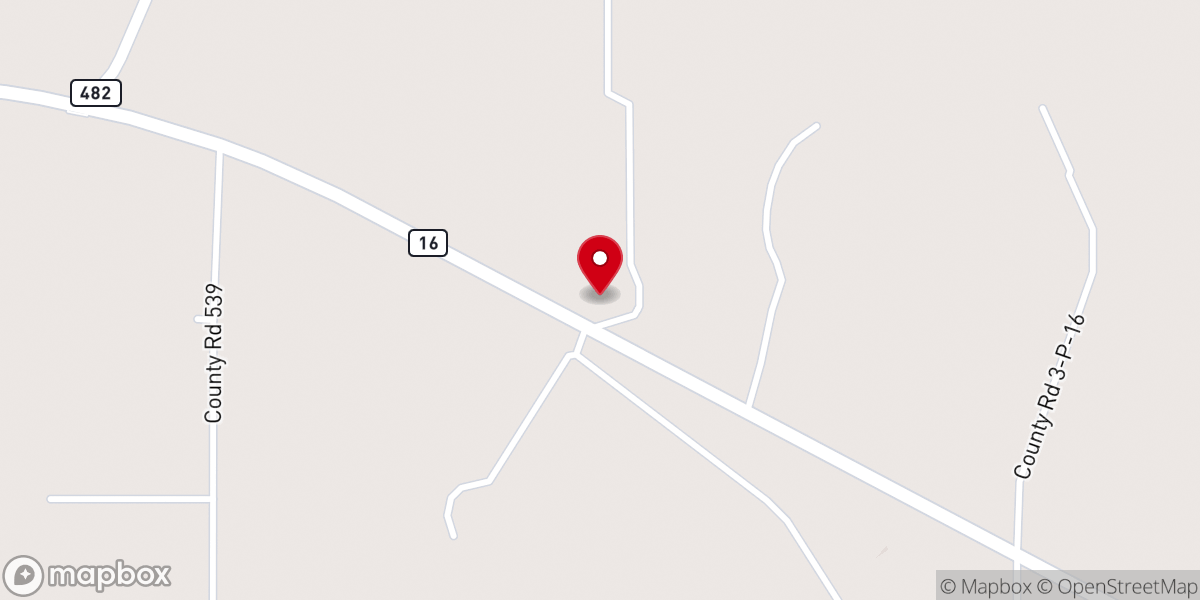 Map showing location of Union Grove Church