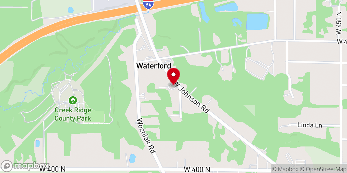 Map showing location of Holy Trinity Ukrainian Orthodox Church of the USA