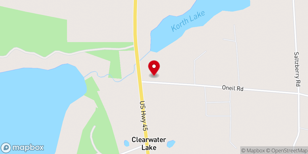 Map showing location of Clearwater Lake Seventh-day Adventist Church