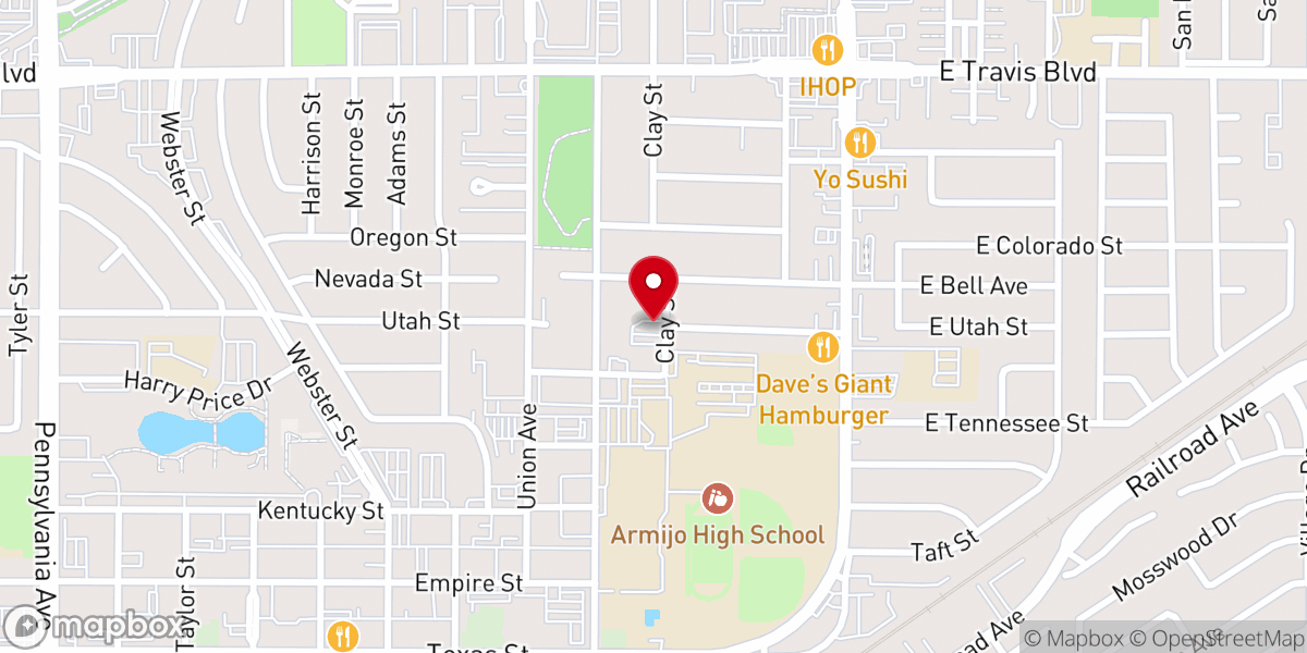 Map showing location of First Baptist Church