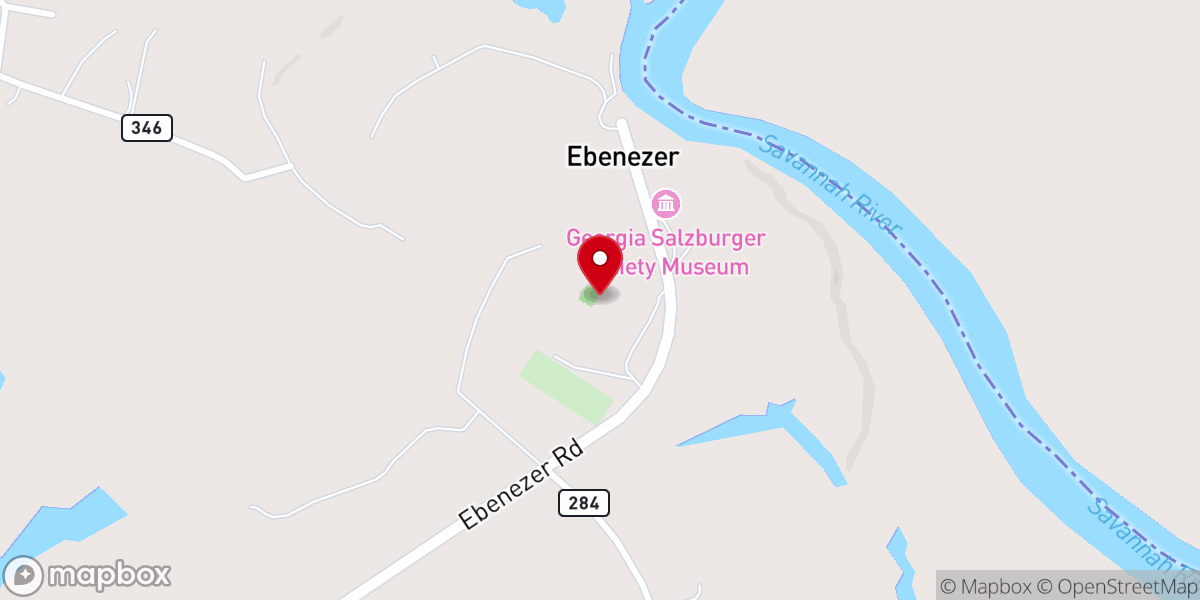 Map showing location of New Ebenezer Retreat Center