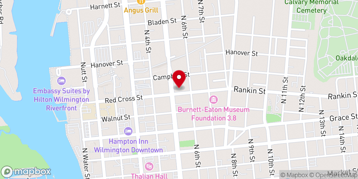 Map showing location of St Stephen AME Church