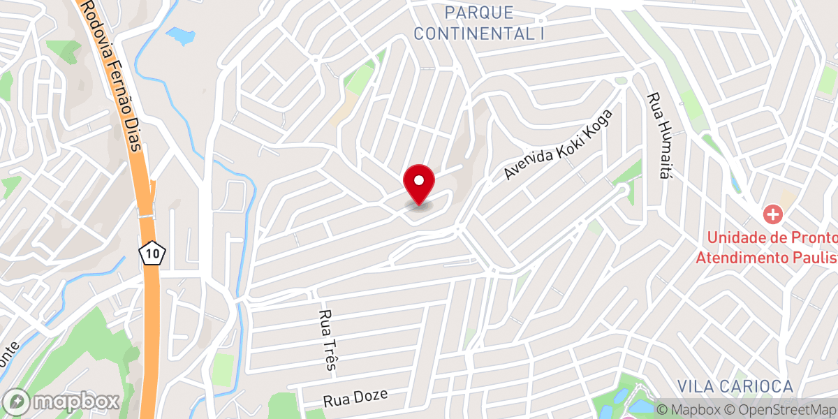 Map showing location of Igreja Cristã Universal Independente - Jardim Palmira