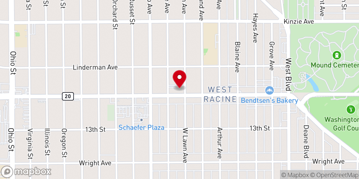 Map showing location of Grace Lutheran Church - LCMS