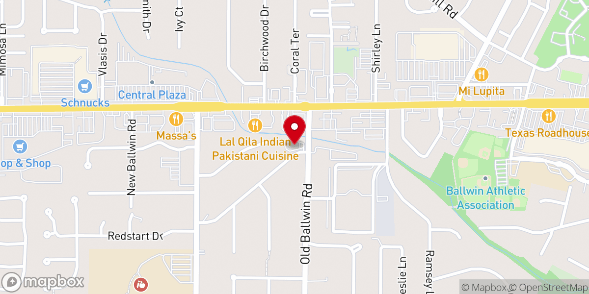 Map showing location of St. Louis Grace Church 세인트루이스 그레이스교회