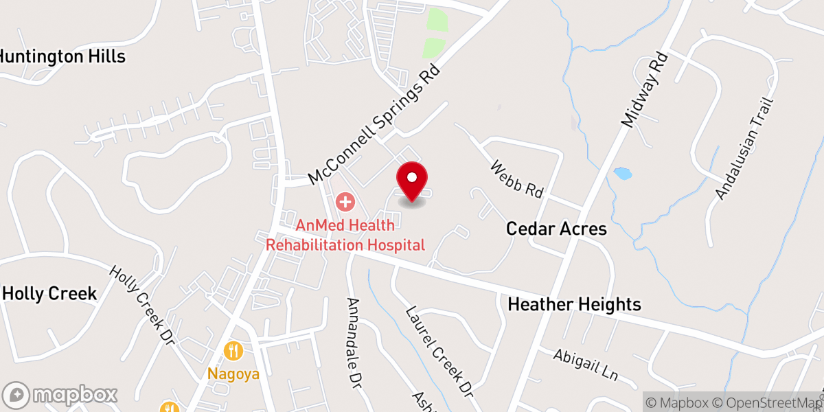 Map showing location of New Covenant Presbyterian Church