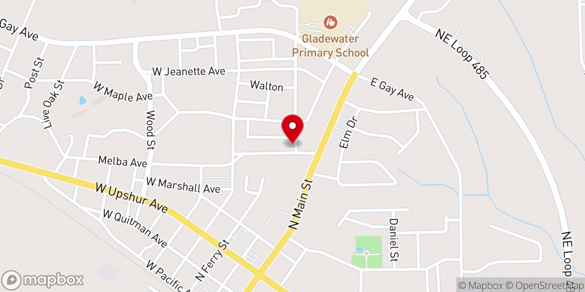Map showing location of Iglesia Agua Viva