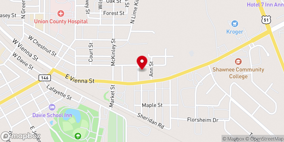Map showing location of Church of Christ