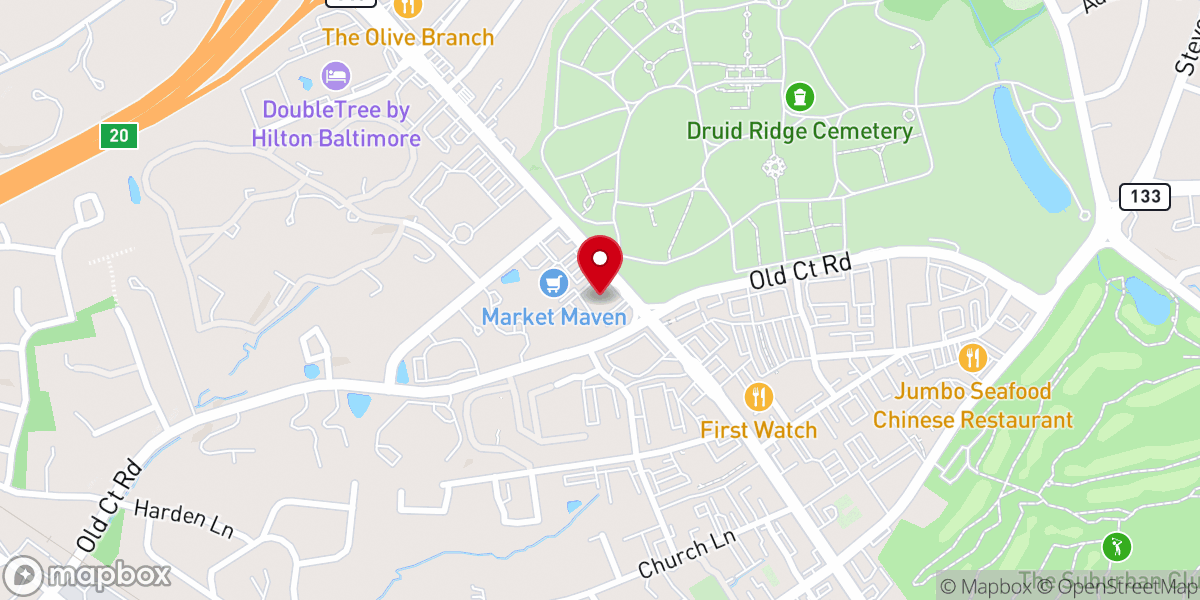 Map showing location of Saint Mark's on the Hill