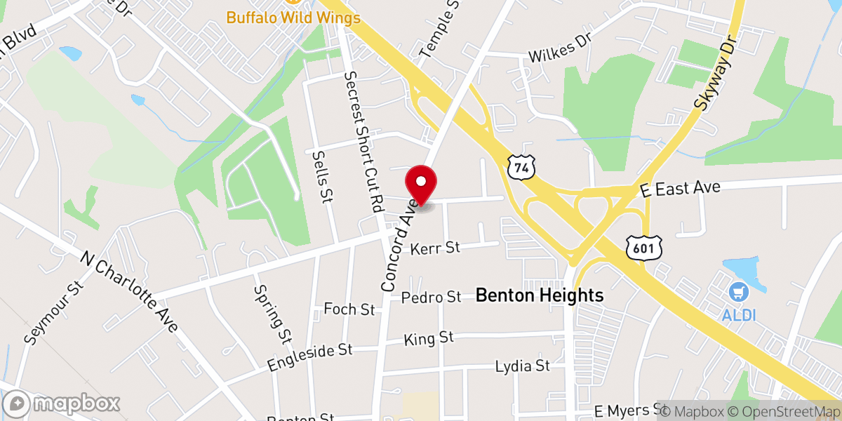 Map showing location of Iglesia Kairos de Monroe