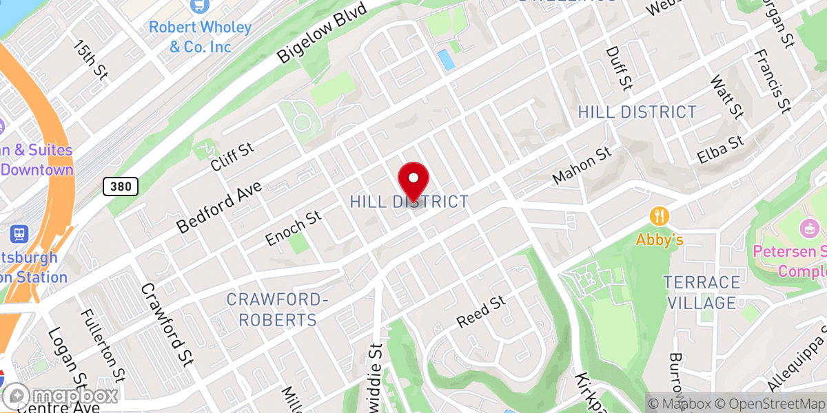 Map showing location of Enon Baptist Church