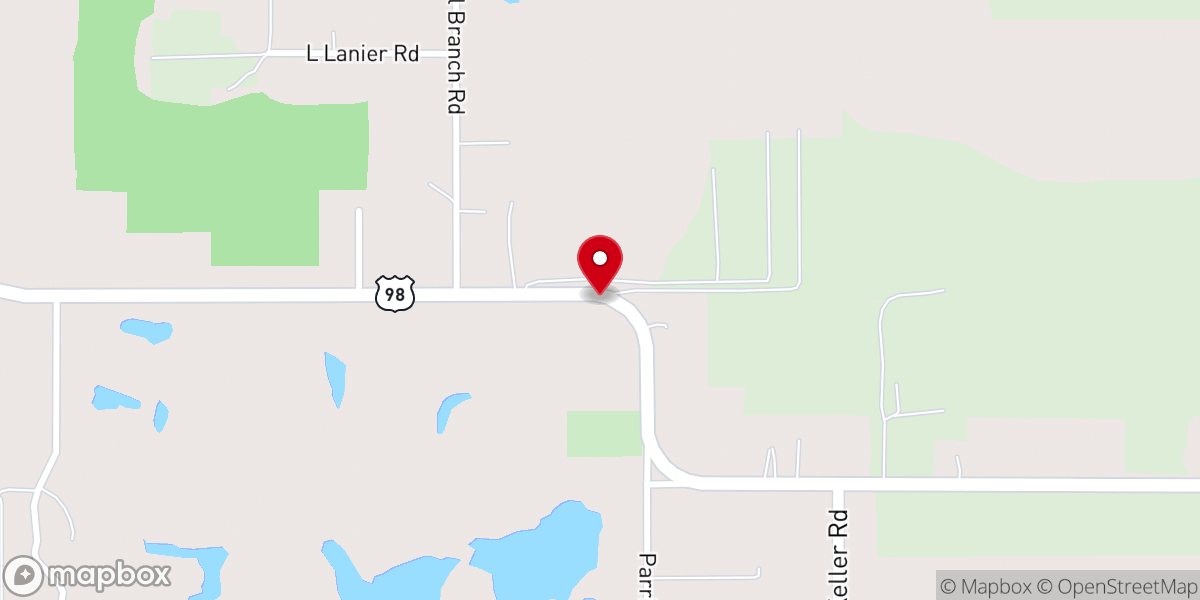 Map showing location of First Christian Church
