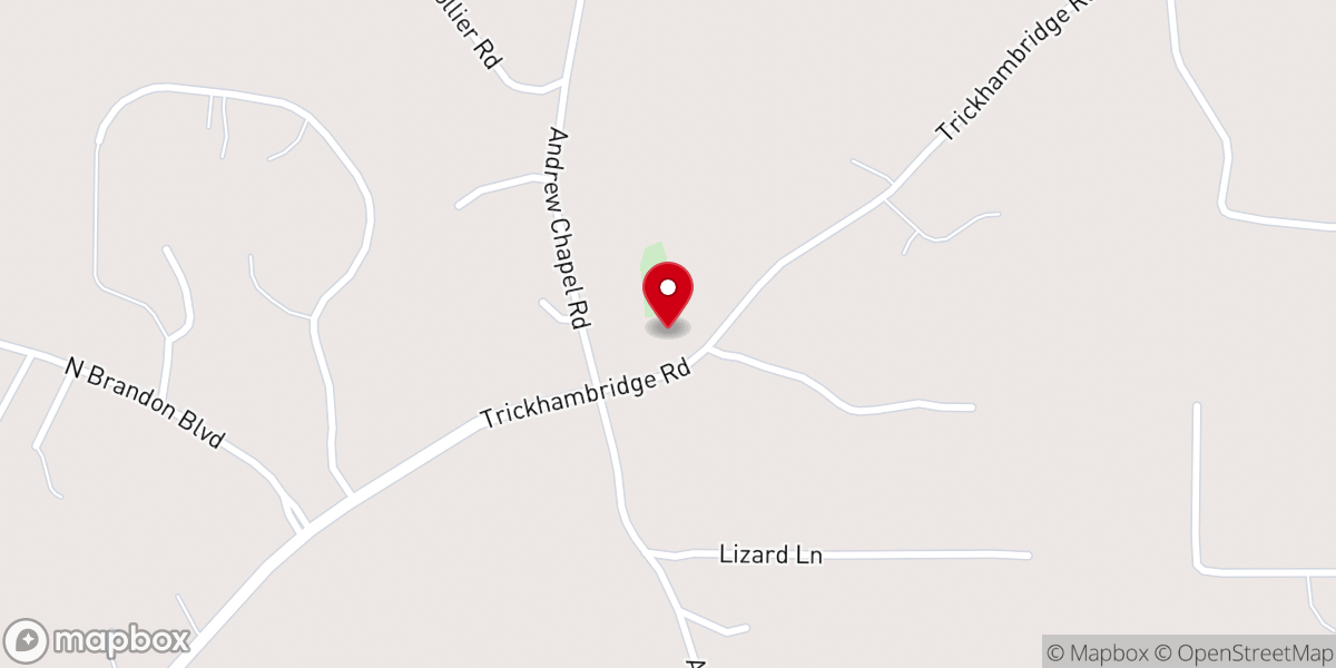 Map showing location of Evergreen United Methodist Church