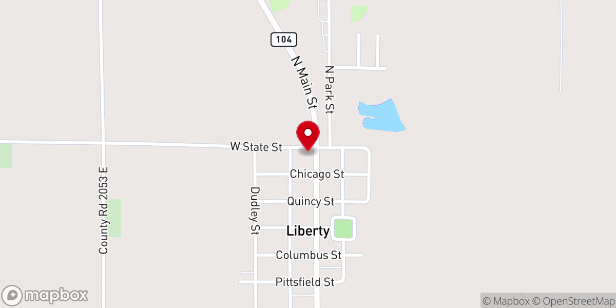 Map showing location of Zion Lutheran Church