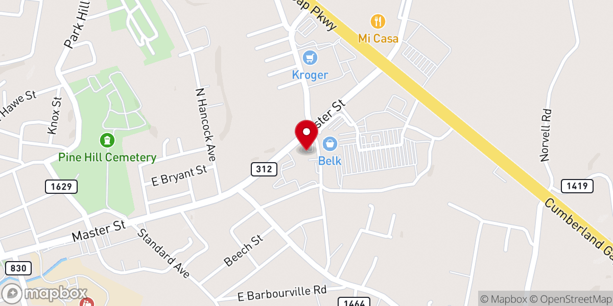 Map showing location of Chapel House Corbin, a Christian Care Community