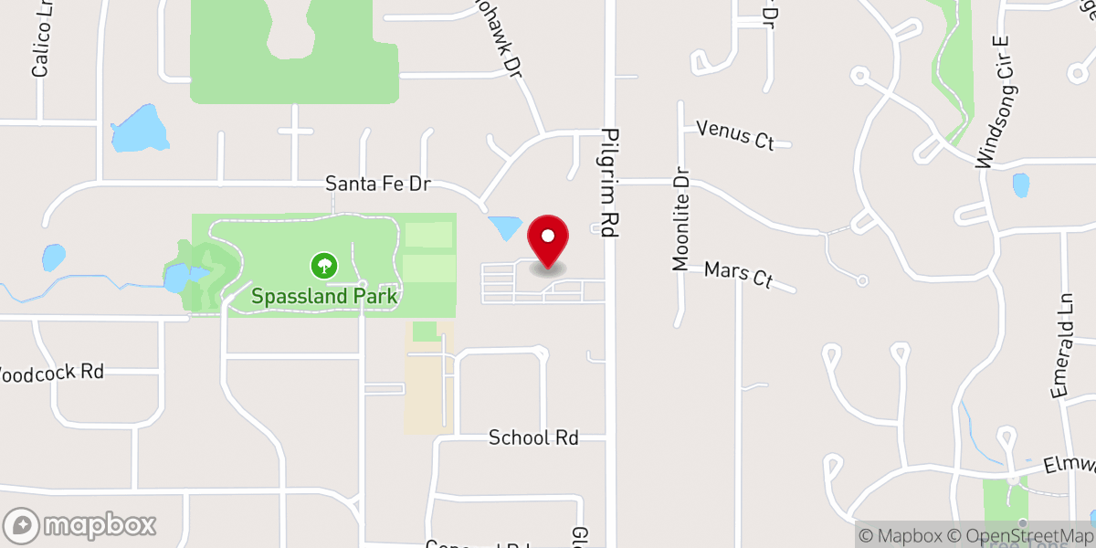 Map showing location of Crossway Church