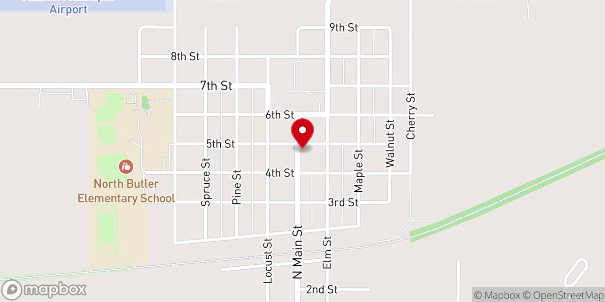 Map showing location of Saint James Lutheran Church