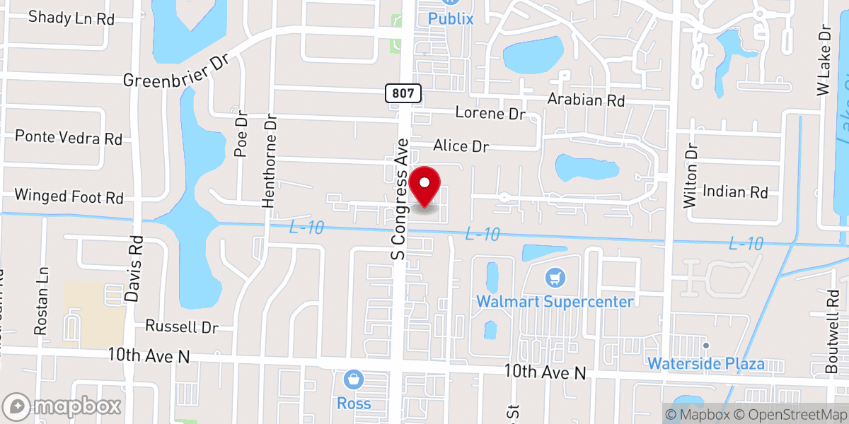 Map showing location of St. Luke Catholic Church