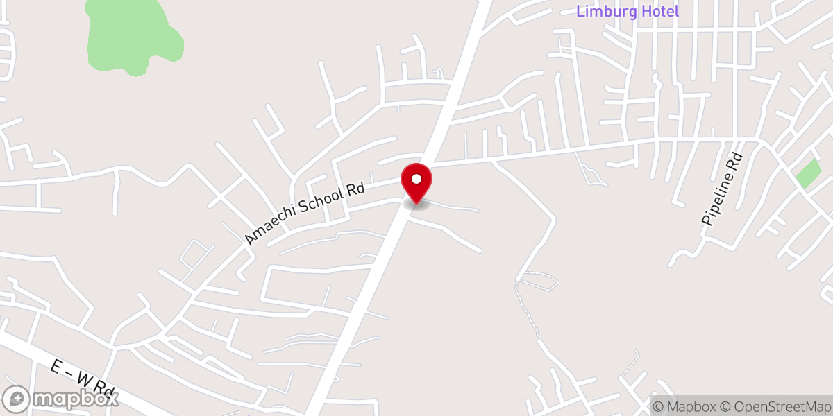 Map showing location of Living Faith Church aka Winners Chapel, New Airport Road, PH