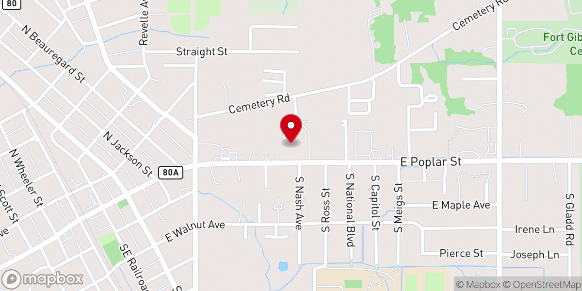 Map showing location of Trinity Family Worship Inc
