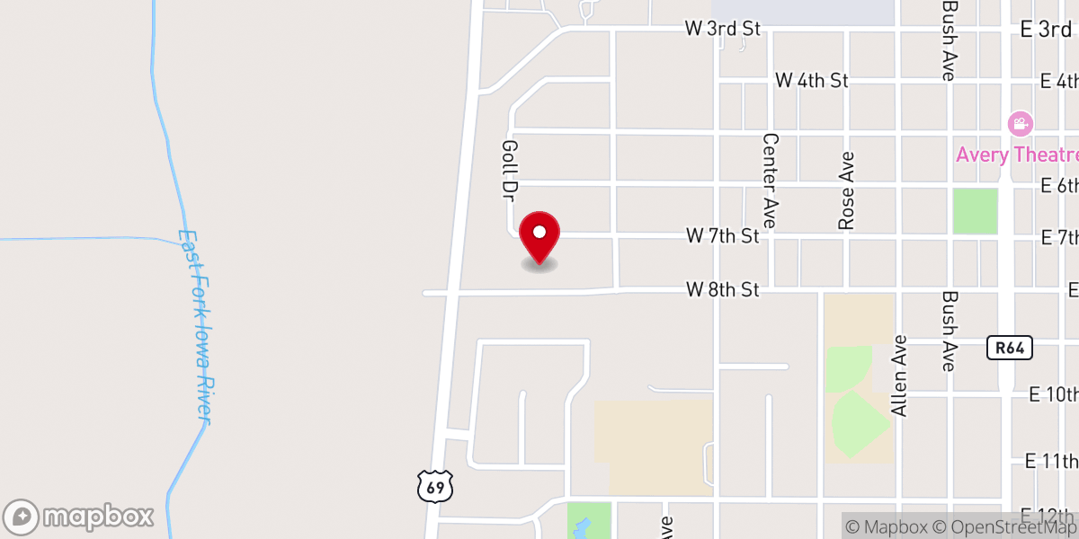 Map showing location of Zion Evangelical & Reformed