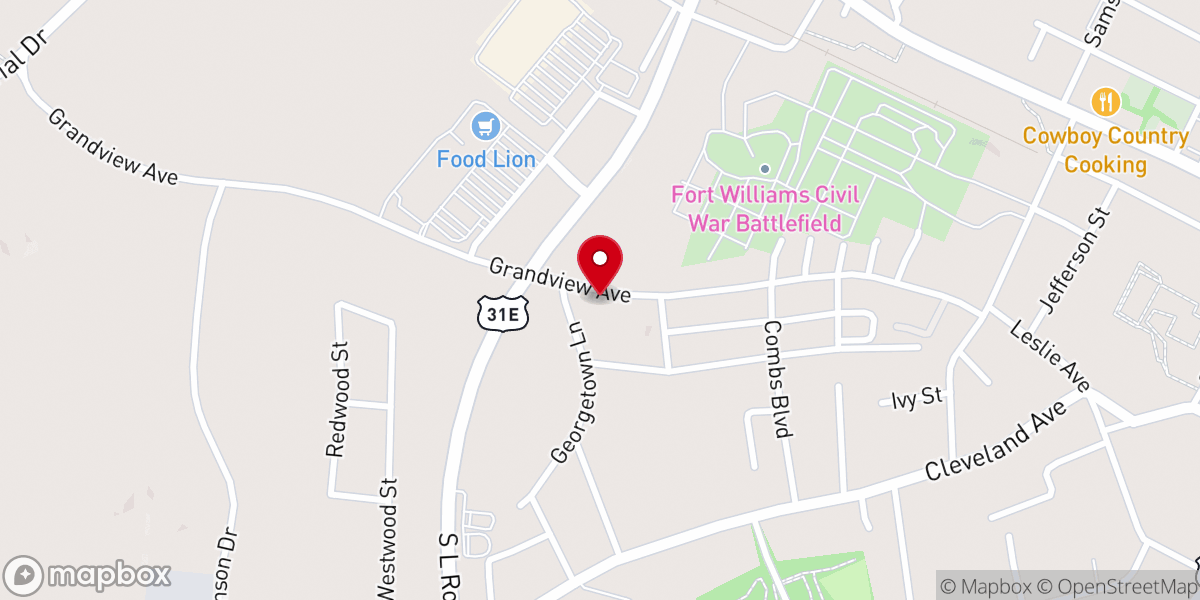 Map showing location of Landmark United Pentecostal