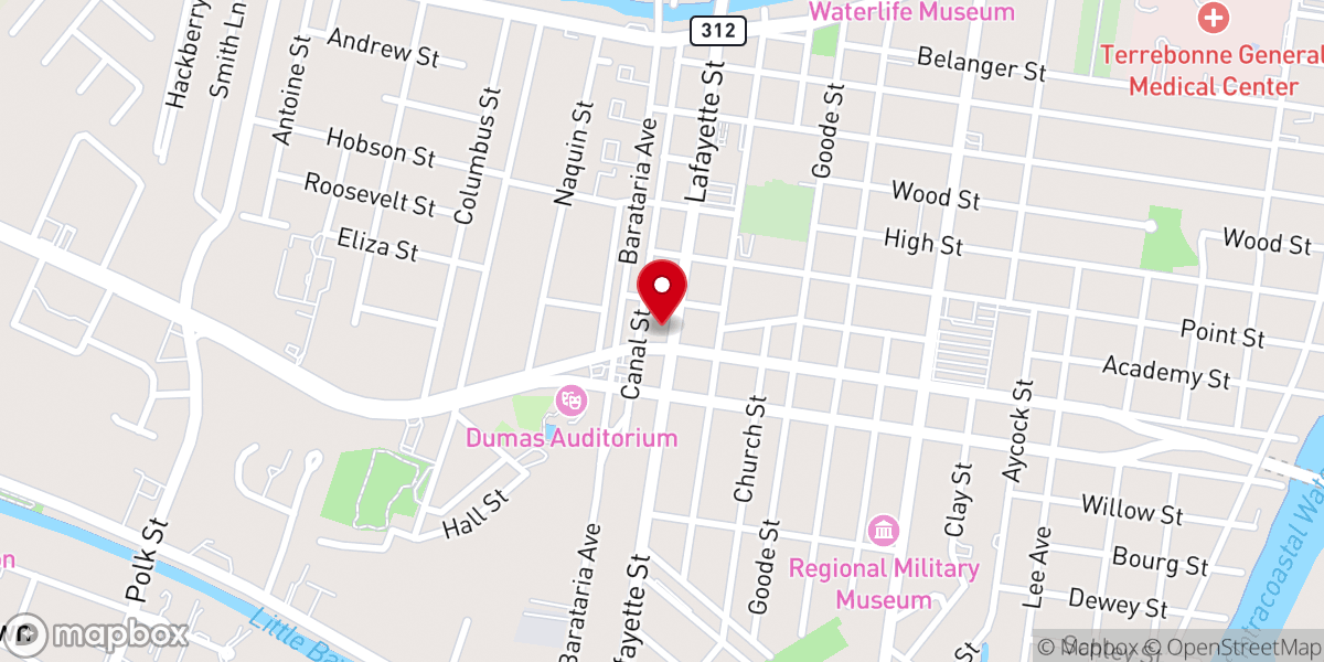 Map showing location of New Salem Baptist Church
