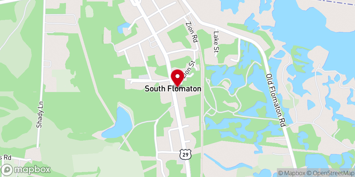 Map showing location of First Mt Zion Baptist Church