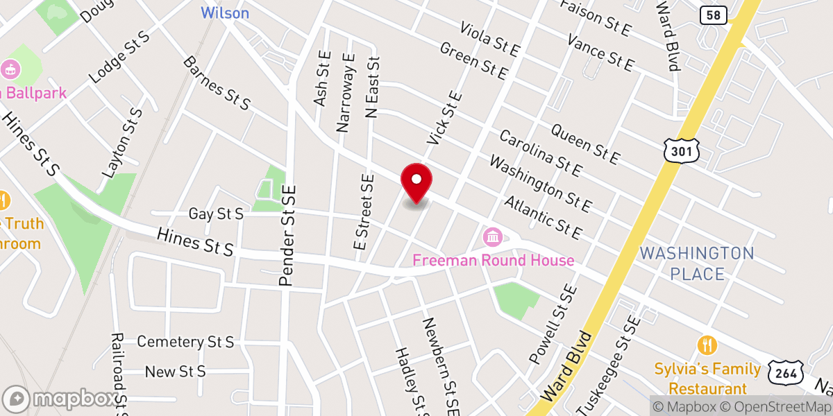Map showing location of La Guadalupana