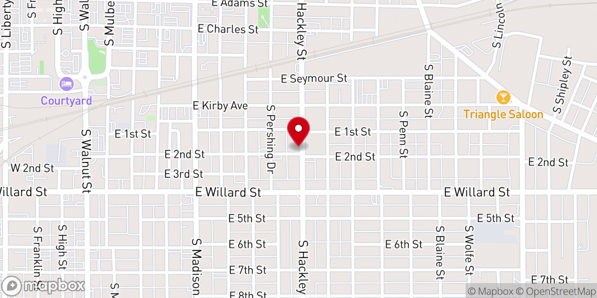 Map showing location of Mt.Olive