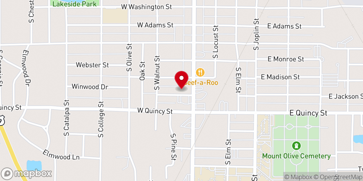 Map showing location of Zion Lutheran Church