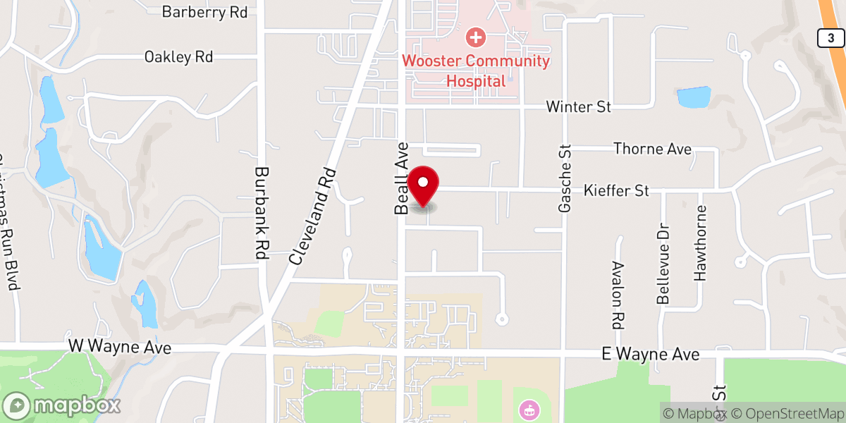 Map showing location of Wooster Vineyard